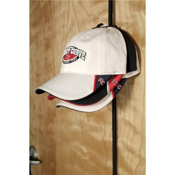 Perfect Curve Cap Rack Organizer Holds 36 Baseball Hats Over Door Closet Wall - Picture 6 of 7